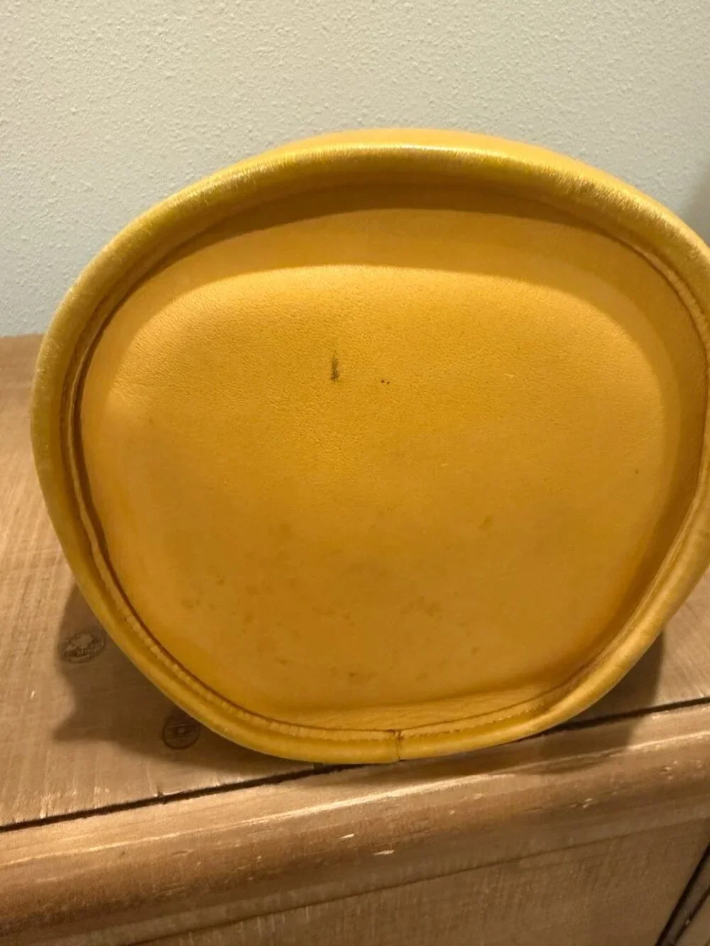 COACH Vintage Bucket Shoulder Bag Yellow Leather D7D 9953 Old Coach Duffel Sac